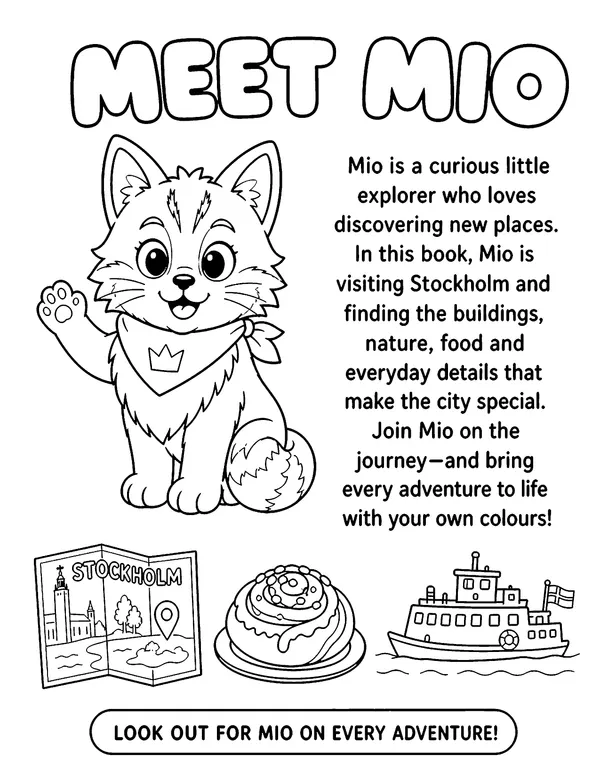 The 'Meet Mio' page from the book